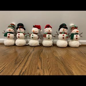 NWT Snowmen 10-11” Christmas Set of 6 (FINAL PRICE $80) new 09/25